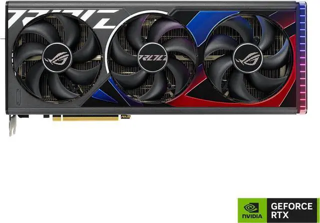 Main image of ASUS ROG Strix GeForce RTX 4080 SUPER Gaming Graphics Card (PCIe 4.0, 16GB GDDR6X, DLSS 3, HDMI 2.1a, DisplayPort 1.4a, Vapor chamber, Massive vented backplate) ROG-STRIX-RTX4080S-16G-GAMING