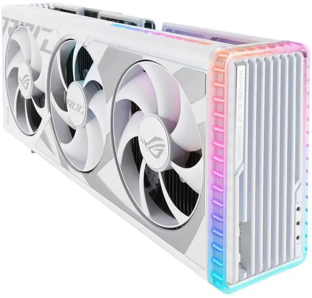 Alt view image 6 of 7 - ASUS ROG Strix GeForce RTX 4080 SUPER White OC Edition Gaming Graphics Card (PCIe 4.0, 16GB GDDR6X, DLSS 3, HDMI 2.1a, DisplayPort 1.4a, Vapor Chamber) ROG-STRIX-RTX4080S-O16G-WHITE