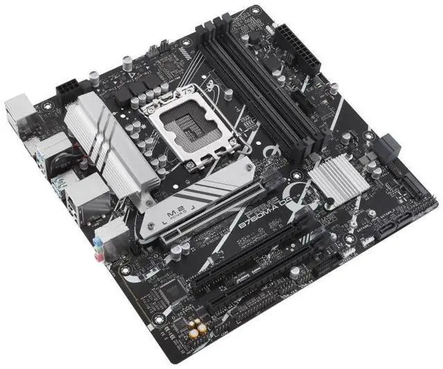 Alt view image 5 of 7 - ASUS Prime B760M-A D4 Intel B760 (LGA 1700)(13th and 12th Gen) mATX Motherboard, PCIe 4.0, 2xM.2 Slots,2.5Gb LAN, DisplayPort,Dual HDMI,Rear USB 3.2 Gen 2, Front 1 Type-C, Aura Sync