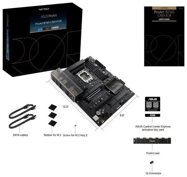 Alt view image 7 of 7 - ASUS ProArt B760-CREATOR Intel B760 LGA 1700 ATX motherboard,Advanced AI PC ready,PCIe 5.0,DDR5,2.5 Gb and 1 Gb Ethernet,3×M.2 slots,plus a USB 3.2 Gen 2x2 front-panel connector,60W Quick Charge 4+
