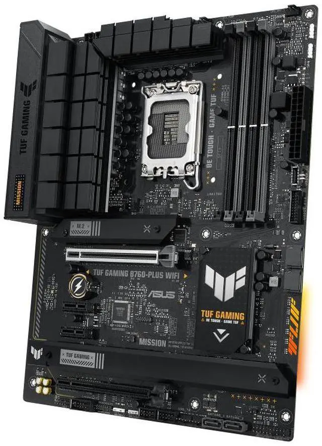 Alt view image 4 of 7 - ASUS TUF GAMING B760-PLUS WIFI Intel B760 (LGA 1700) ATX motherboard, DDR5, three PCIe 4.0 M.2 slots, 12+1 DrMOS, Realtek 2.5Gb Ethernet, DisplayPort, HDMI, front USB 3.2 Gen 2 Type-C, Aura Sync