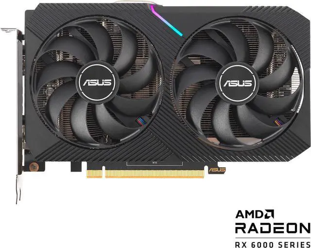 Main image of ASUS Dual AMD Radeon RX 6500 XT OC Edition 4GB GDDR6 Gaming Graphics Card (AMD RDNA 2, PCIe 4.0, 4GB GDDR6 Memory, HDMI 2.1, DisplayPort 1.4a, Axial-tech Fan Design, 0dB Technology) DUAL-RX6500XT-O4G