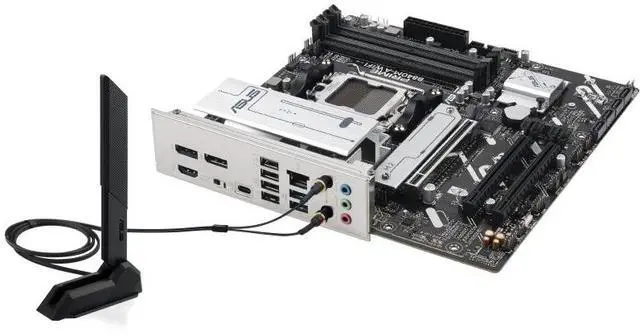 Alt view image 5 of 7 - ASUS PRIME B840M-A WIFI AMD B840 (AM5 Socket) micro-ATX motherboard, DDR5, PCIe 4.0 Ready, three M.2 slots, Wi-Fi 6E,Realtek 2.5Gb Ethernet, Dual DisplayPort, rear and front USB 5Gbps Type-C,Aura Sync