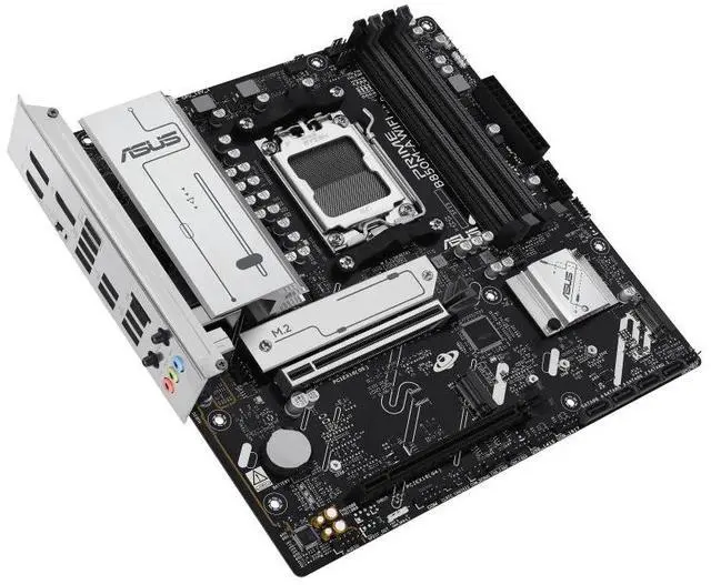 Alt view image 4 of 7 - ASUS PRIME B850M-A WIFI AMD B850 (AM5 Socket) micro-ATX motherboard,DDR5, PCIe 5.0 Ready,three M.2 slots,Wi-Fi 6E,Realtek 2.5Gb Ethernet,dual DisplayPort,HDMI,front USB 5Gbps Type-C support,Aura Sync