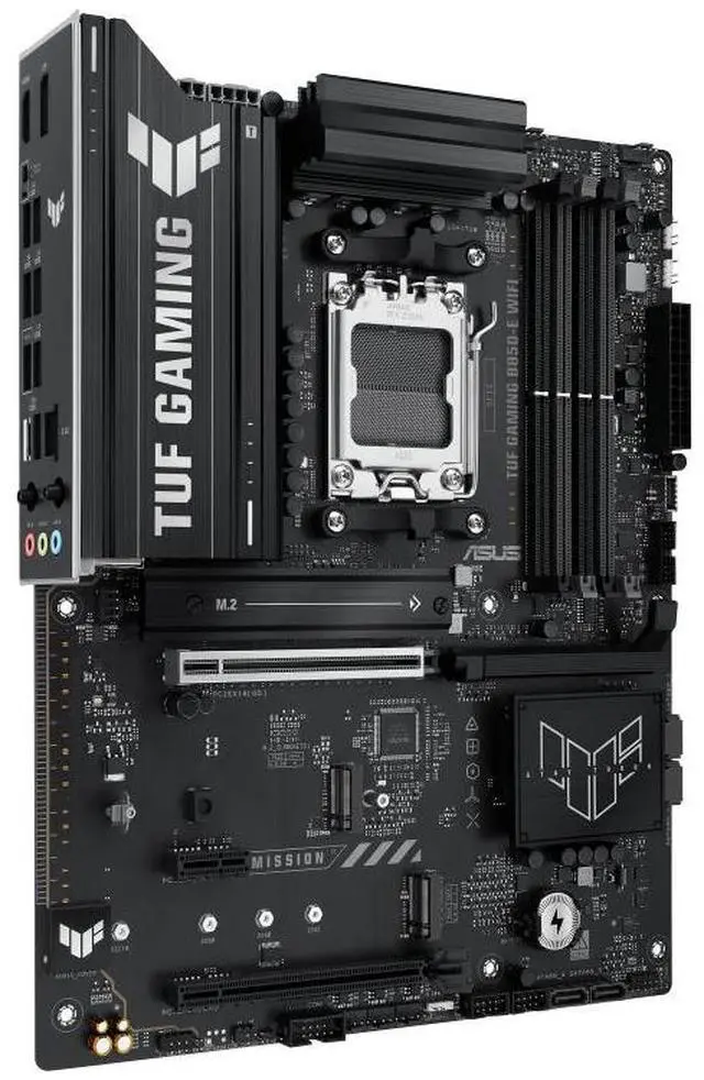 Alt view image 3 of 7 - ASUS TUF GAMING B850-E WIFI AMD AM5 B850 ATX motherboard, DDR5, PCIe 5.0 Ready, M.2 slots x3, Wi-Fi 6E, 2.5Gb Ethernet, DisplayPort, HDMI,USB 20Gbps Type-C,USB 10Gbps Type-C,BIOS FlashBack, Aura Sync