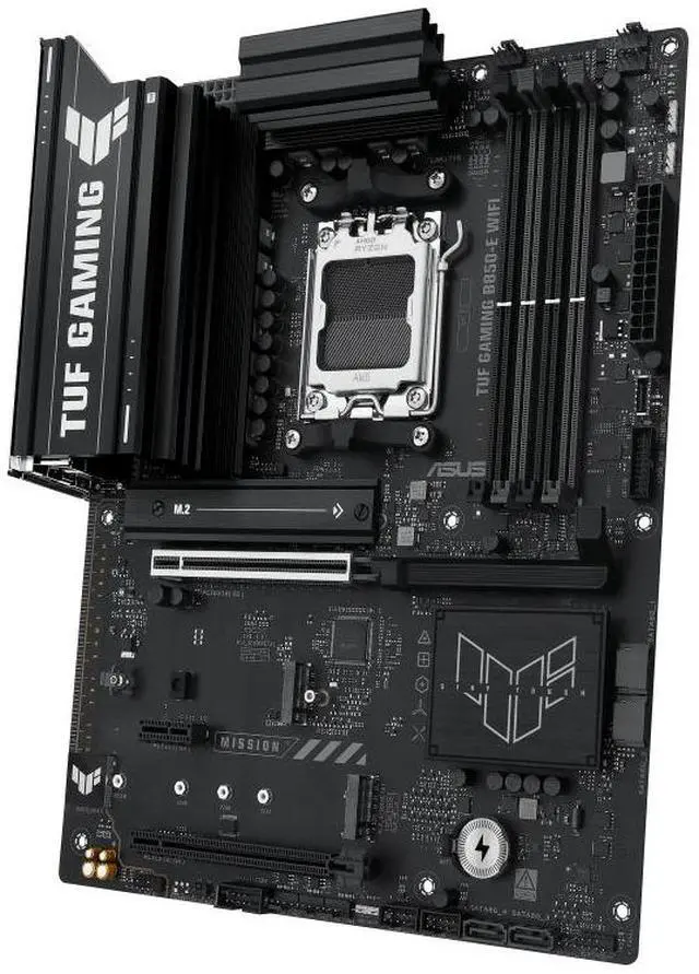 Alt view image 4 of 7 - ASUS TUF GAMING B850-E WIFI AMD AM5 B850 ATX motherboard, DDR5, PCIe 5.0 Ready, M.2 slots x3, Wi-Fi 6E, 2.5Gb Ethernet, DisplayPort, HDMI,USB 20Gbps Type-C,USB 10Gbps Type-C,BIOS FlashBack, Aura Sync
