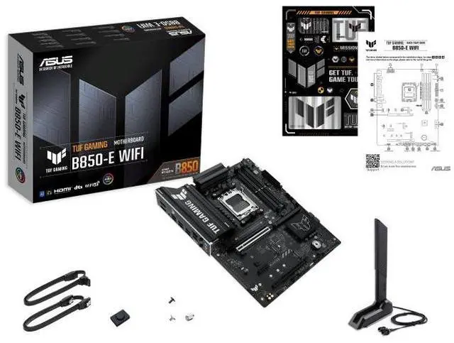 Alt view image 7 of 7 - ASUS TUF GAMING B850-E WIFI AMD AM5 B850 ATX motherboard, DDR5, PCIe 5.0 Ready, M.2 slots x3, Wi-Fi 6E, 2.5Gb Ethernet, DisplayPort, HDMI,USB 20Gbps Type-C,USB 10Gbps Type-C,BIOS FlashBack, Aura Sync