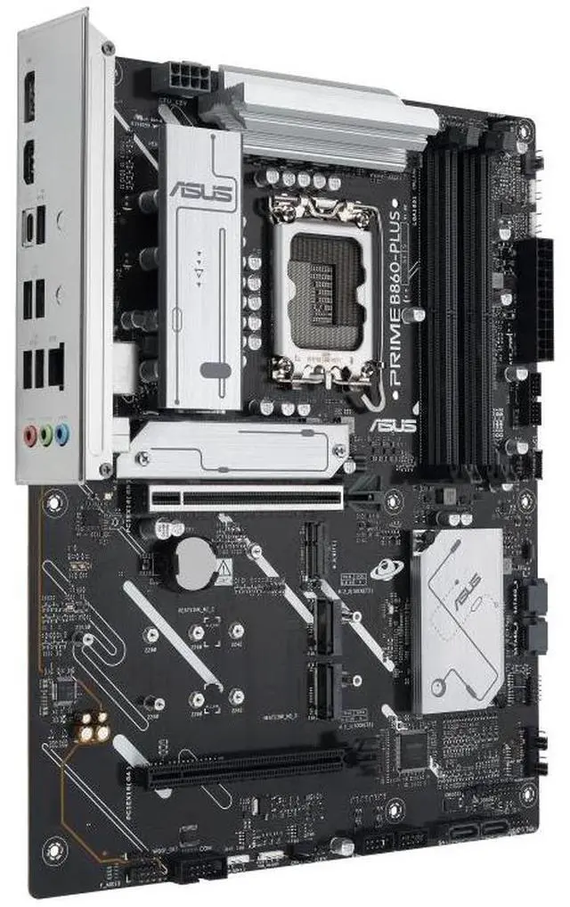 Alt view image 3 of 7 - ASUS PRIME B860-PLUS Intel B860 (LGA 1851) ATX motherboard, DDR5, PCIe 5.0 x16 SafeSlot, DisplayPort, USB 20Gbps port, front panel USB 5Gbps Type-C port, 3x M.2 slots, Realtek 2.5Gb Ethernet