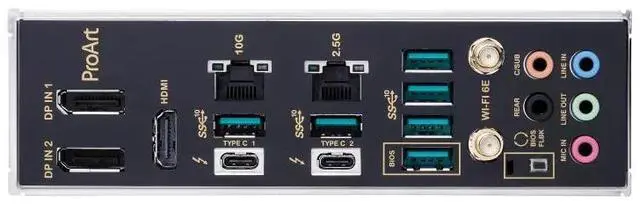 Alt view image 6 of 7 - ASUS ProArt Z690-CREATOR WIFI Intel Z690 LGA 1700 ATX motherboard, PCIe 5.0,DDR5 ,Thunderbolt 4,10 Gb and 2.5 Gb Ethernet,WiFi 6E, 4×PCIe 4.0 M.2 slots,a USB 3.2 Gen 2x2 front panel connector