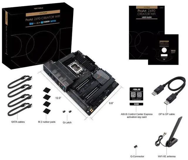 Alt view image 7 of 7 - ASUS ProArt Z690-CREATOR WIFI Intel Z690 LGA 1700 ATX motherboard, PCIe 5.0,DDR5 ,Thunderbolt 4,10 Gb and 2.5 Gb Ethernet,WiFi 6E, 4×PCIe 4.0 M.2 slots,a USB 3.2 Gen 2x2 front panel connector