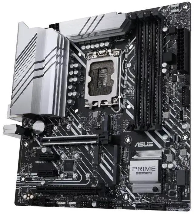 Alt view image 4 of 7 - ASUS PRIME Z690M-PLUS D4 Intel Z690 (LGA 1700) mATX motherboard,PCIe 5.0,three M.2 slots,10+1 DrMOS, DDR4,DisplayPort,Intel 1 Gb Ethernet,USB 3.2 Gen 2x2 Type-C,front USB 3.2 Gen 1 Type-C,Aura Sync