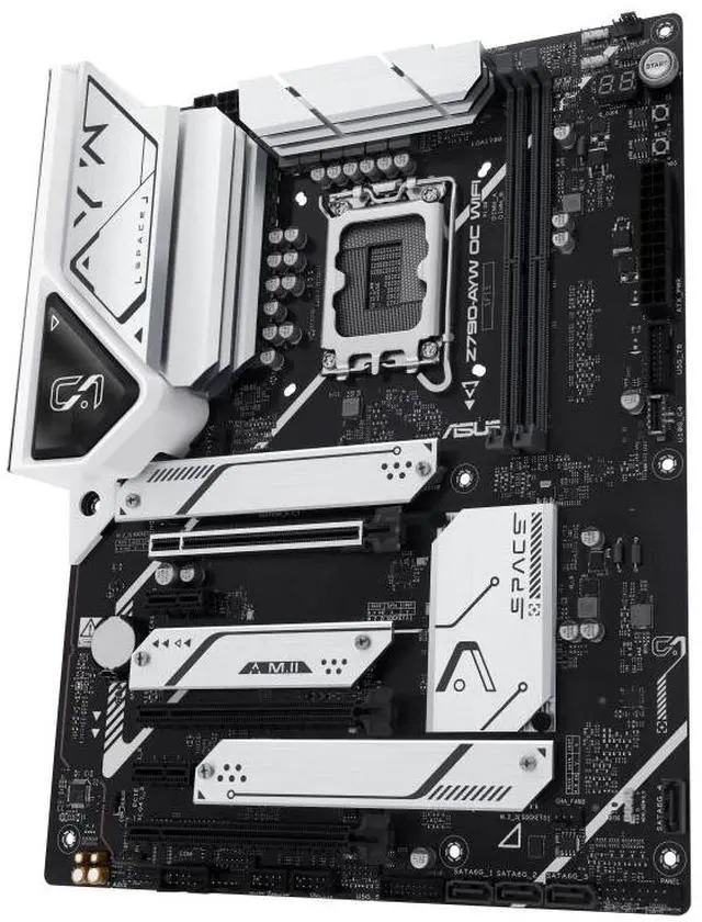 Alt view image 4 of 7 - ASUS Z790-AYW OC WIFI Intel Z790 LGA 1700 ATX motherboard, PCIe 4.0,three PCIe 4.0 M.2 slots,DDR5,Realtek 2.5Gb Ethernet,WiFi 6,HDMI,SATA 6 Gbps,USB 10Gbps TypeC,two-way AI Noise Cancelation,Aura Sync