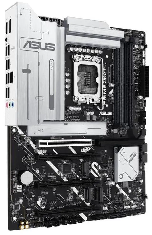 Alt view image 3 of 7 - ASUS PRIME Z890-P Intel Z890 (LGA 1851) ATX motherboard, DDR5 slots,PCIe 5.0,DisplayPort,HDMI,USB 20Gbps,4 x M.2 slots,Realtek 2.5 Gb Ethernet,PCIe Slot Q-Release,Pre-mounted I/O shield,Aura Sync