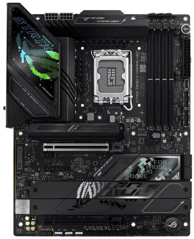 Alt view image 2 of 7 - ASUS ROG STRIX Z890-F GAMING WIFI Intel Z890 LGA 1851 ATX motherboard, DDR5 slots, DIMM Flex, AEMP III, WiFi 7, 5×M.2 slots,NPU Boost, ASUS AI Advisor, AI Overclocking, AI Cooling II, Polymo Lighting