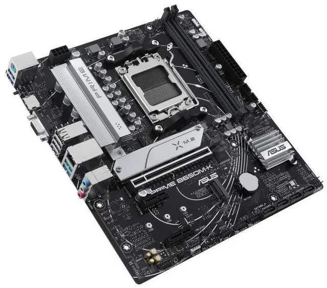 Alt view image 5 of 6 - ASUS PRIME B650M-K-CSM ASUS PRIME B650M-K-CSM AMD B650 (Ryzen AM5) micro ATX motherboard,DDR5 support,two M.2 slots, 2.5 Gb LAN,USB 3.2 Gen 2 ports,front USB 3.2 Gen 1 Type-C,BIOS FlashBack, Aura Sync