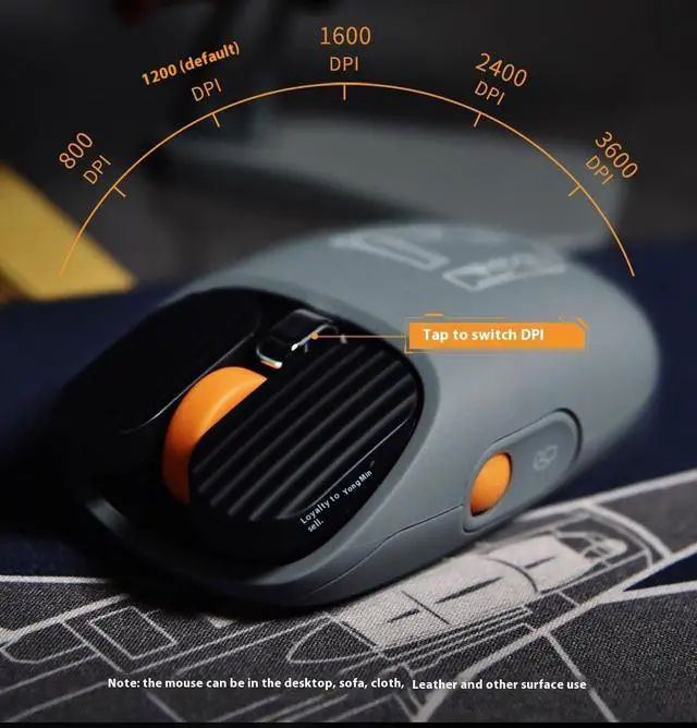 Alt view image 3 of 7 - LOFREE Shantung Ship DOT Dot Bluetooth Backlit Mechanical Mouse - Compatible with Windows 8/10/11 and macOS - 6 Buttons, 4000 DPI, RGB Lighting, Rechargeable, Silent Click for PC, Laptop, Gaming