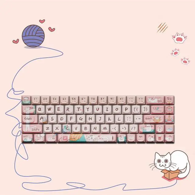 Alt view image 2 of 7 - LOFREE Keycap Adaptor for Small Warp 68-Key Wireless Mechanical Keyboard - Multi-themed design, oil-resistant PBT material, retro/vintage/modern style, compatible with Cherry MX Switch DIY