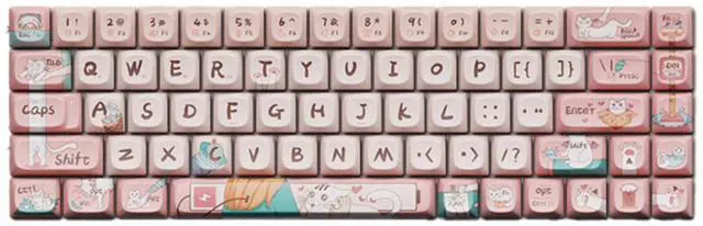 Main image of LOFREE Keycap Adaptor for Small Warp 68-Key Wireless Mechanical Keyboard - Multi-themed design, oil-resistant PBT material, retro/vintage/modern style, compatible with Cherry MX Switch DIY