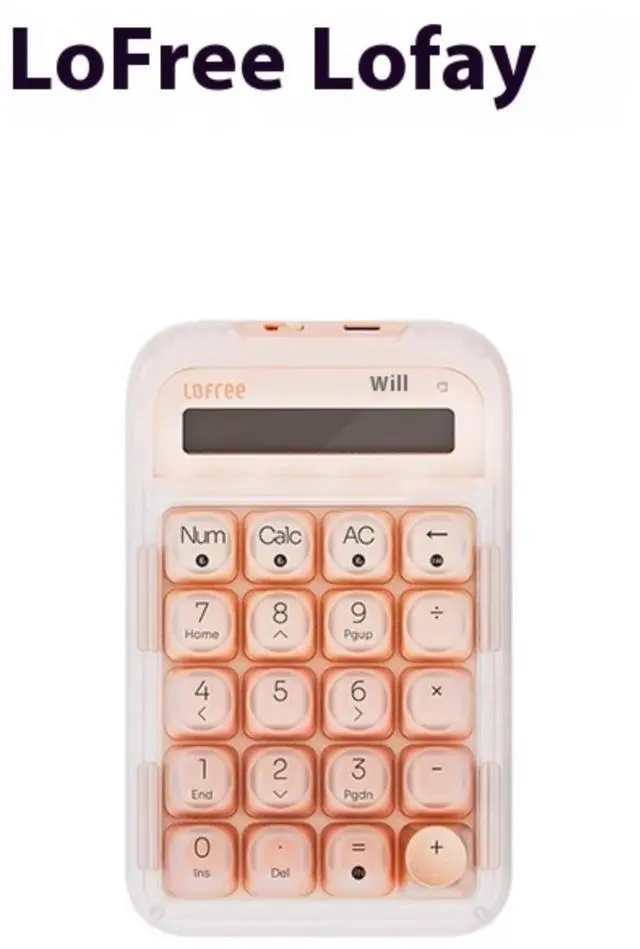 Alt view image 2 of 7 - LOFREE EH121 Sugar Bean Foundation 3 Mode Digital Computer Keyboard - Bluetooth/2.4G/Wired, Hot Swappable Linear Switches, 10-Digit Display, 4-Level Backlighting, Multi-Device (4 Devices), Pink