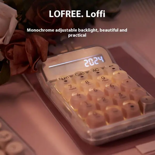 Alt view image 4 of 7 - LOFREE EH121 Sugar Bean Foundation 3 Mode Digital Computer Keyboard - Bluetooth/2.4G/Wired, Hot Swappable Linear Switches, 10-Digit Display, 4-Level Backlighting, Multi-Device (4 Devices), Pink