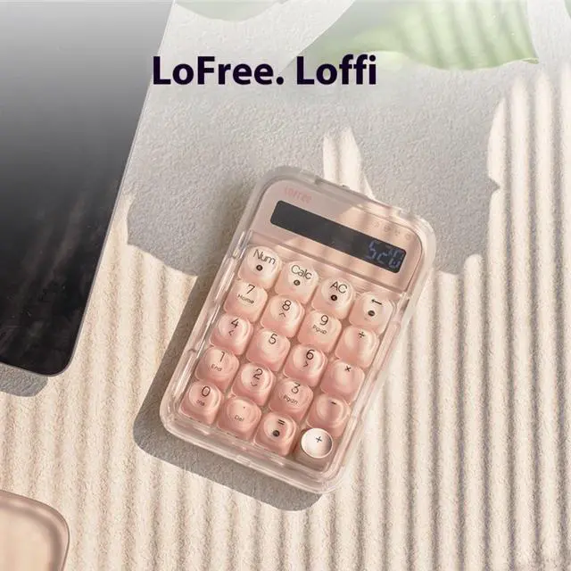 Alt view image 3 of 7 - LOFREE EH121 Sugar Bean Foundation 3 Mode Digital Computer Keyboard - Bluetooth/2.4G/Wired, Hot Swappable Linear Switches, 10-Digit Display, 4-Level Backlighting, Multi-Device (4 Devices), Pink