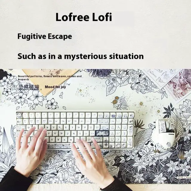 Alt view image 5 of 7 - LOFREE Xiao Qiao 100-Key Tofu Switch Mechanical Keyboard & Mouse Set - 3-Mode Wireless Bluetooth/2.4G/Wired, Mystic Realm Theme, PBT Keycaps, Rechargeable, DIY Desk Setup, Gift Box Packaging