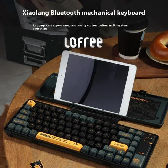 Alt view image 3 of 7 - LOFREE Xiaolang 84-Key Bluetooth Mechanical Keyboard - Dual-Mode Wireless/Type-C, GATERON Brown Switches, Multi-System Compatible, Full N-Key Rollover, ABS Keycaps for Office & Gaming/Green