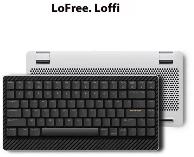 Alt view image 2 of 7 - LOFREE EDGE84 OE920 Ultra-Thin Wireless Mechanical Keyboard: Carbon Fiber & Magnesium Alloy Build, 84-Key Compact Layout, Bluetooth 5.0/USB-C Dual Mode, Portable for Mac/Windows Laptop -Grey