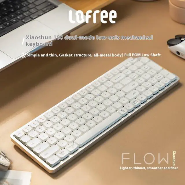 Alt view image 2 of 7 - LOFREE Xiaoshun 100 & OE919 100-Key Minimalist Compact Mechanical Keyboard - Gasket-Mounted POM Low Profile Switches, Full Aluminum Frame, PBT Keycaps, RGB Backlight, Dual-Mode for Windows/Mac