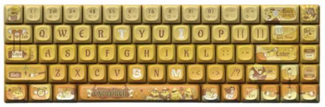 Main image of LOFREE Keycap Adaptor for Small Warp 68-Key Wireless Mechanical Keyboard - Multi-themed design, oil-resistant PBT material, retro/vintage/modern style, compatible with Cherry MX Switch DIY