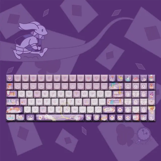 Alt view image 2 of 7 - LOFREE Keycap Adaptor Small Warp 100 Key Wireless Mechanical Keyboard - Multi-themed design, oil-resistant PBT material, retro/vintage/modern style, compatible with Cherry MX Switch DIY