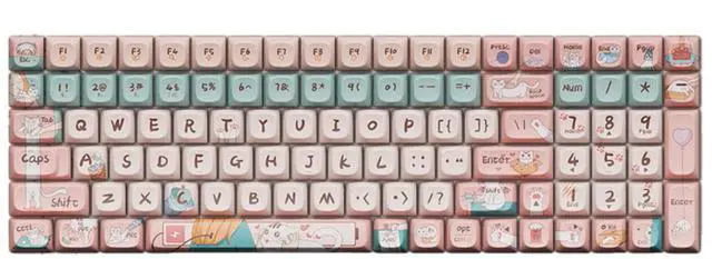 Main image of LOFREE Keycap Adaptor Small Warp 100 Key Wireless Mechanical Keyboard - Multi-themed design, oil-resistant PBT material, retro/vintage/modern style, compatible with Cherry MX Switch DIY