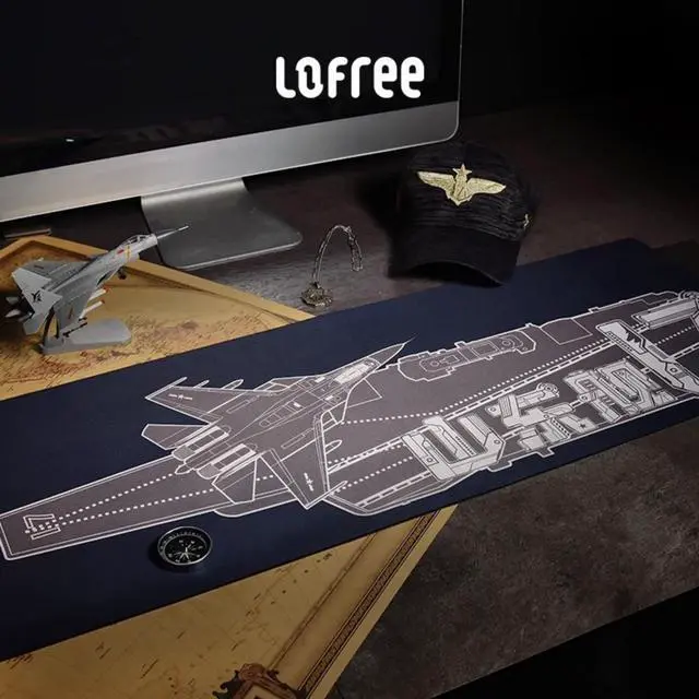 Alt view image 3 of 7 - LOFREE AH105 Double Sided Shantung Keyboard Desk Mat - Extra Large, Waterproof, Durable, Non-Slip, 3 Color Options for Gaming and Office Desk Mats