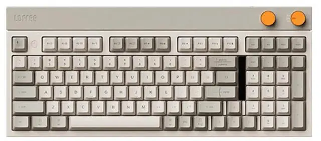 Main image of LOFREE Cubic 98-Key 3-Mode Hot Swappable Mechanical Keyboard - Slab Mount, PBT Keycaps, Rotary Knobs, Visual Status Panel, Multi-Device (5 Devices), Retro Desktop Aesthetics, Full N-Key Flip, Grey
