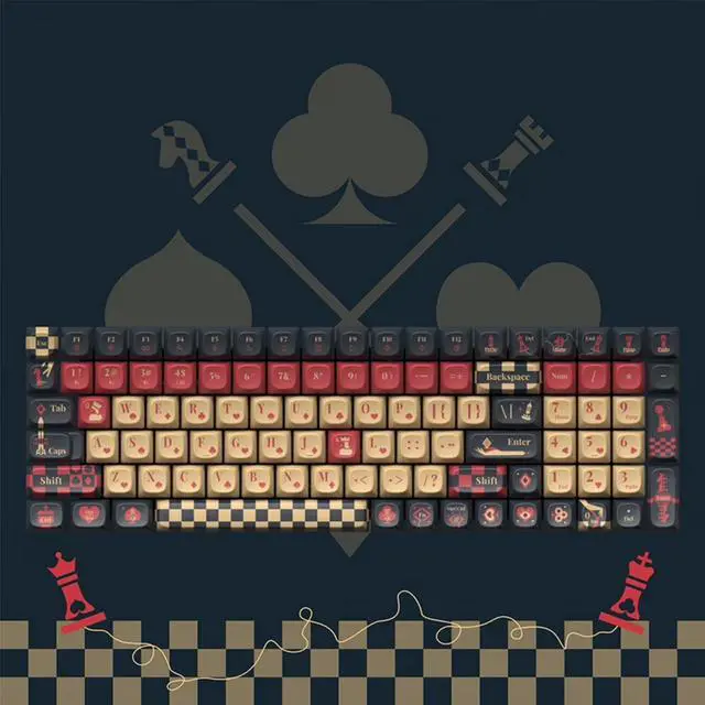 Alt view image 2 of 7 - LOFREE Keycap Adaptor Small Warp 100 Key Wireless Mechanical Keyboard - Multi-themed design, oil-resistant PBT material, retro/vintage/modern style, compatible with Cherry MX Switch DIY