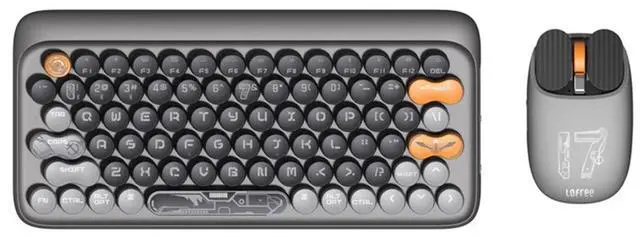 Alt view image 2 of 7 - LOFREE Shandong Ship DOT Round Keycap Wireless Mechanical Keyboard & MAUS Mouse Bundle - RGB Backlight, Bluetooth 5.0, Military Theme Design with Dual-Mode, Aluminum Frame