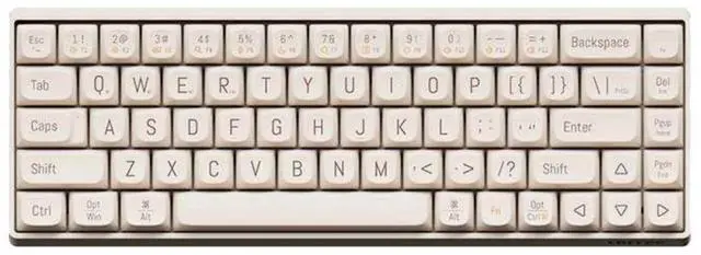 Main image of LOFREE Small Warp 3 Mode Wireless Mechanical Keyboard - 2.4G/Bluetooth 5.0/Wired, Hot Swap Switches, PBT Retro Keycaps, Multi-System Compatible (Windows/Mac/iOS/Android), 68 Key