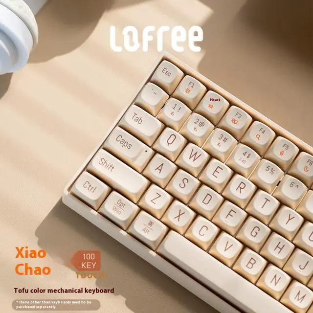 Alt view image 4 of 7 - LOFREE Small Warp 3 Mode Wireless Mechanical Keyboard - 2.4G/Bluetooth 5.0/Wired, Hot Swap Switches, PBT Retro Keycaps, Multi-System Compatible (Windows/Mac/iOS/Android), 68 Key