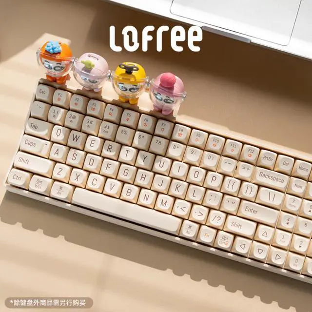 Alt view image 5 of 7 - LOFREE Small Warp 3 Mode Wireless Mechanical Keyboard - 2.4G/Bluetooth 5.0/Wired, Hot Swap Switches, PBT Retro Keycaps, Multi-System Compatible (Windows/Mac/iOS/Android), 68 Key