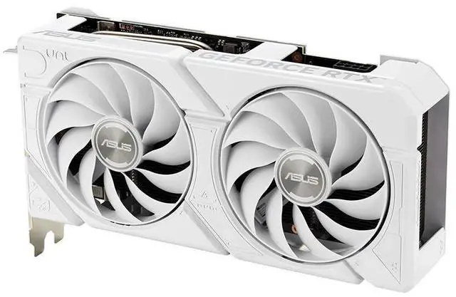 Alt view image 2 of 6 - ASUS Dual GeForce RTX 4060 Ti EVO white OC Edition 8GB GDDR6 (PCIe 4.0, 8GB GDDR6, DLSS 3, HDMI 2.1a, DisplayPort 1.4a, Axial-tech fan design, 0dB technology, ) DUAL-RTX4060TI-O8G-EVO-WHITE