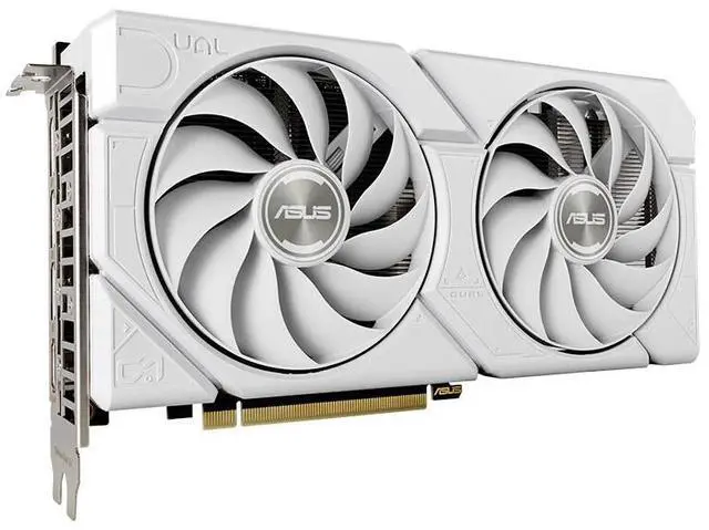 Alt view image 6 of 6 - ASUS Dual GeForce RTX 4060 Ti EVO white OC Edition 8GB GDDR6 (PCIe 4.0, 8GB GDDR6, DLSS 3, HDMI 2.1a, DisplayPort 1.4a, Axial-tech fan design, 0dB technology, ) DUAL-RTX4060TI-O8G-EVO-WHITE