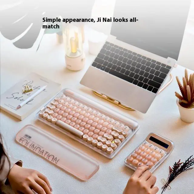 Alt view image 7 of 7 - LOFREE Jelly Transparent Wrist Rest - Translucent acrylic with CNC frosted finish, ergonomic and comfortable support, heat and sweat resistant, fingerprint free - Stylish desktop accessory for office