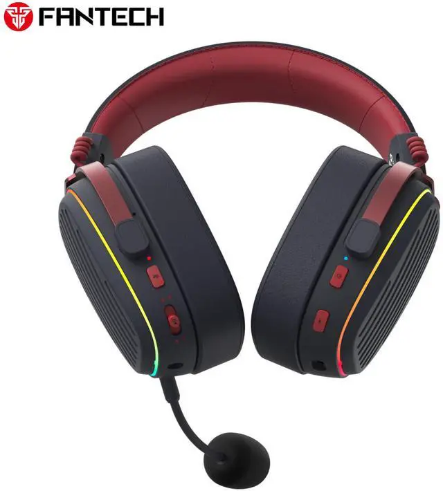 Alt view image 3 of 7 - FANTECH HARMONY PRO WHG02P Premium Multi-Platform Wireless Headset,90 Hours Playback Time,TRI-Mode Connectivity,7.1 Surround Sound,Personalization+,RGB Lighting,Multi-Device Connection,Blue