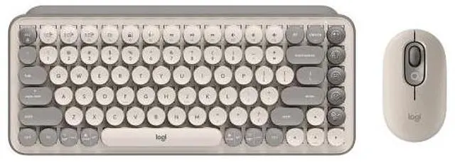 Main image of Logitech POP Keys & Mouse Wireless Bundle (Smokey Grey) - Dual Mode Connectivity, Silent Touch Technology, 87-Key Compact Layout