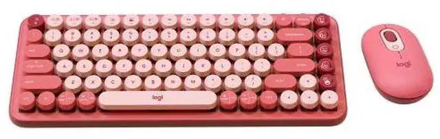 Alt view image 3 of 7 - Logitech POP Wireless Keyboard + Mouse Combo (Electric Pink) - Bluetooth 5.0, TTC Tactile Switches, Modern Vintage Design