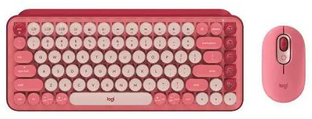 Alt view image 2 of 7 - Logitech POP Wireless Keyboard + Mouse Combo (Electric Pink) - Bluetooth 5.0, TTC Tactile Switches, Modern Vintage Design