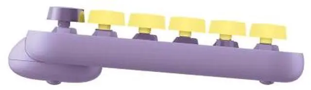 Alt view image 4 of 7 - Logitech POP Keys Retro Mechanical Keyboard & Mouse (Dreamy Purple) - Wireless Combo with Changeable Emoji Caps, 36-Month Battery