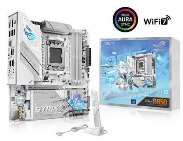 Main image of ASUS ROG Strix B850-G Gaming WiFi S motherboard, AM5 mATX , PCle5.0 WiFi7, USB 20Gbps Type-c,Aura Sync RGB, for AMD Ryzen 9000 & 8000 & 7000 Series Desktop Processors