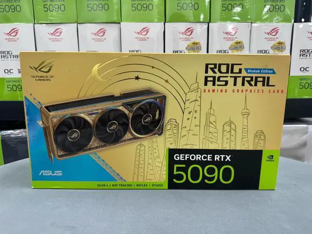 Alt view image 5 of 7 - ASUS ROG Astral GeForce RTX 5090 32GB GDDR7 OC DHAHAB Edition ROG-ASTRAL-RTX5090-O32G-DHAHAB-EDITION DLSS 4.0 PCI Express 5.0 Graphics Card