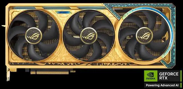 Main image of ASUS ROG Astral GeForce RTX 5090 32GB GDDR7 OC DHAHAB Edition ROG-ASTRAL-RTX5090-O32G-DHAHAB-EDITION DLSS 4.0 PCI Express 5.0 Graphics Card